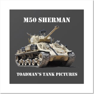 M50 Sherman w/Toadman logo wht_txt Posters and Art